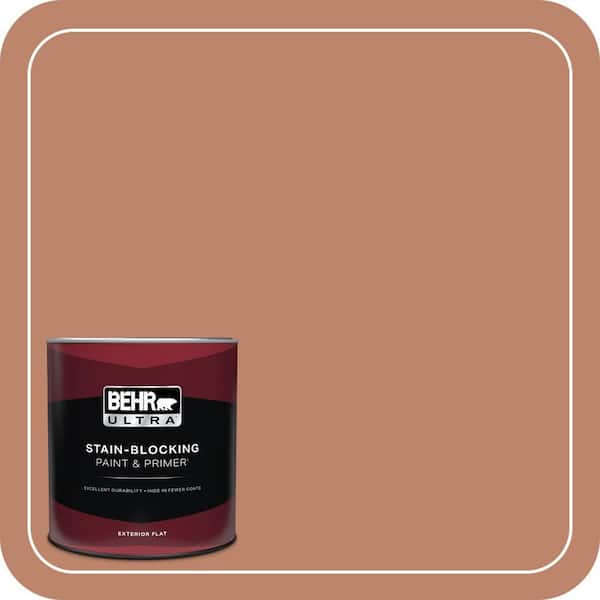 BEHR ULTRA 1 qt. #QE-03 Clay Ground Flat Exterior Paint & Primer