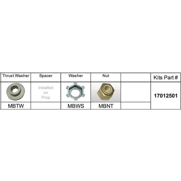 SOLAS Fixed Hub Propeller Hardware Kit - Mercury, Type B