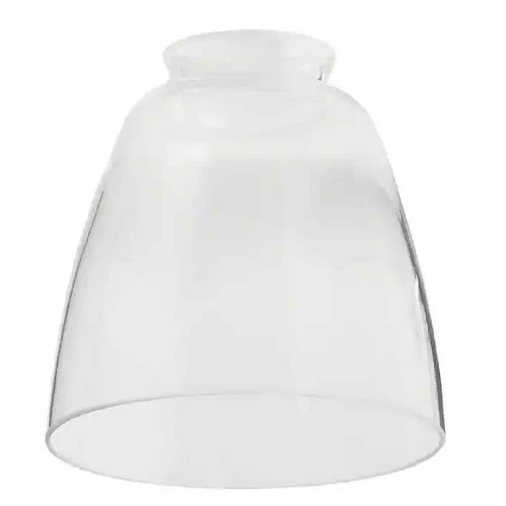 PRIVATE BRAND UNBRANDED 5.12 in. Clear Glass Bell Shade with 2-1/4 in ...