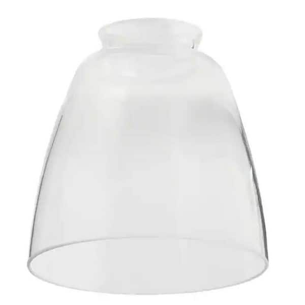 PRIVATE BRAND UNBRANDED 5.12 in. Clear Glass Bell Shade with 2-1/4 in. Fitter Size