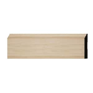 WM620 0.5625 in. D x 4.25 in. W x 6 in. L Wood (White Oak) Baseboard Moulding Sample