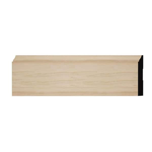 Ekena Millwork WM620 0.5625 in. D x 4.25 in. W x 6 in. L Wood (White Oak) Baseboard Moulding Sample