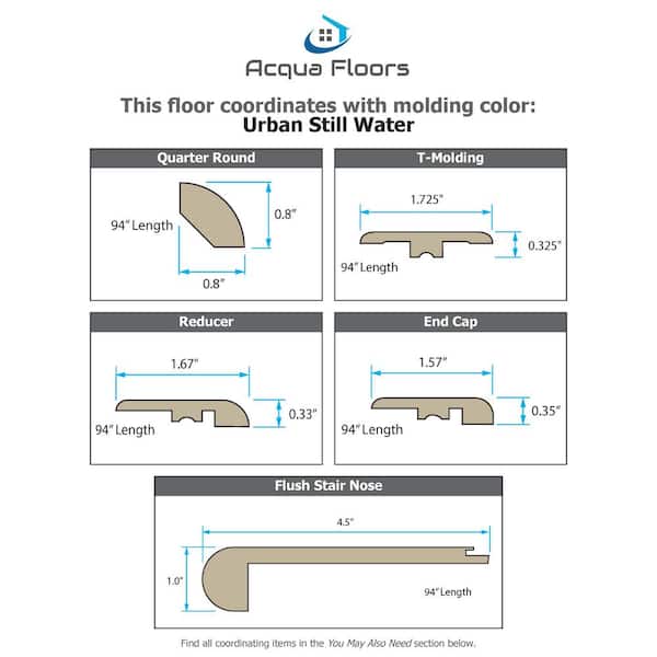 Selkirk Urban Still Water 12 Mil x 7.2 in. W x 48 in. L Click Lock Waterproof Luxury Vinyl Plank Flooring (24 sqft/case)