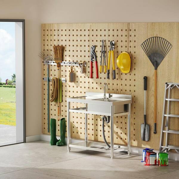 HOMEIBRO 39 in. Free Standing Commercial Restaurant Kitchen HOMEIBRO 39 in. Free Standing Commercial Restaurant Kitchen