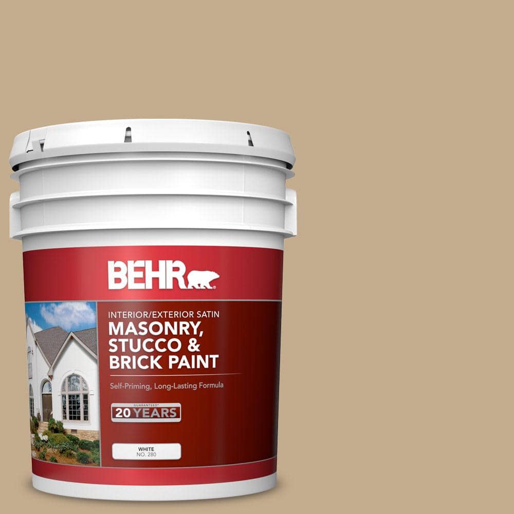 5 gal. #BXC-07 Palomino Tan Satin Interior/Exterior Masonry, Stucco and Bri
