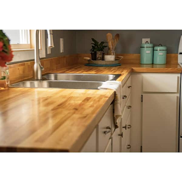 HARDWOOD REFLECTIONS 8 ft. L x 4 in. D Unfinished Birch Solid Wood