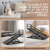 BOZTIY 5-Adjustable Height Dog Ramp Folding Pet Ramp Dog Ramp for Small, Large Dogs and Cats Pet Ramp 16-28 in. H K16ZLQSK3-8GALH