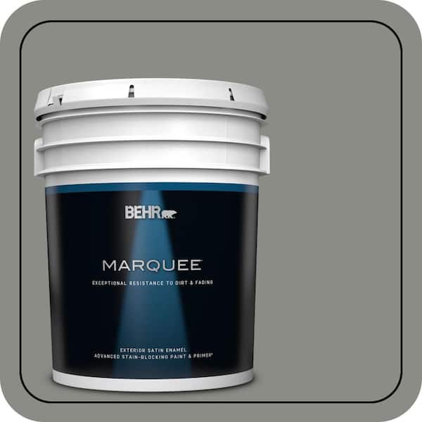 BEHR MARQUEE 5 gal. #N380-5 Naturalist Gray Satin Enamel Exterior Paint & Primer