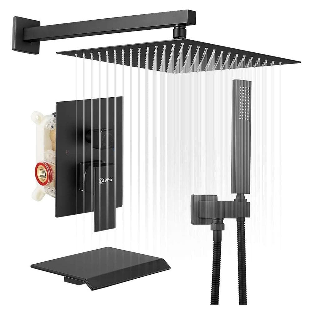 12 in. Single Handle 3-Spray Tub and Shower Faucet with 2.5 GPM with Shower
