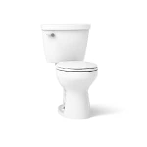 Cimarron 12 in. Rough In 2-Piece 1.28 GFP Single Flush Round Chair Height Toilet in White, Seat Not Included