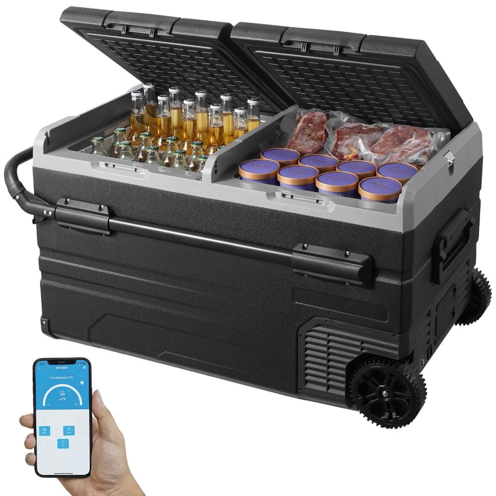 115L Dual Zone Portable Car Refrigerator Freezer, Compressor Cooler for Car and Home Use