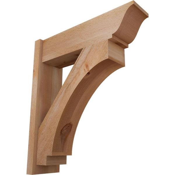 Ekena Millwork 8 in. x 32 in. x 28 in. Imperial Traditional Rough Sawn Western Red Cedar Outlooker