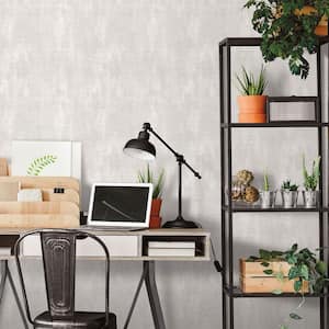 Into The Wild Grey Textured Plain Weave Paper Non-Pasted Non-Woven Wallpaper Roll