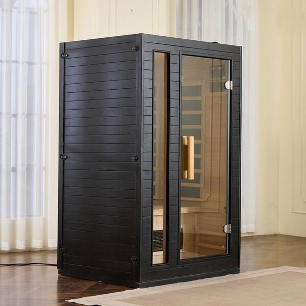 EZLIFE 2-Person Indoor Hemlock Full Spectrum Infrared Sauna with