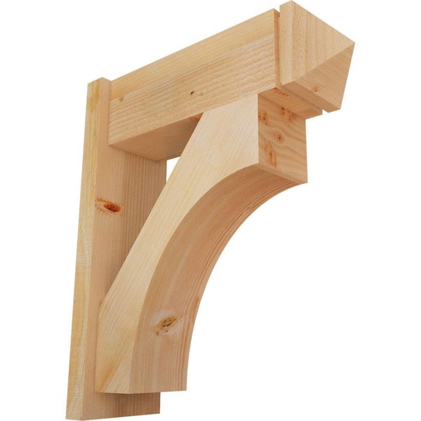 Ekena Millwork 8 in. x 28 in. x 24 in. Westlake Arts and Crafts Rough Sawn Douglas Fir Outlooker