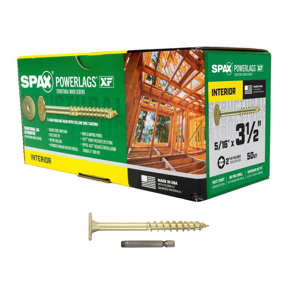 1/4 in. x 6 in. Black Powerlags Exterior 3/8 in. Hex Hex Head Structural Wood Lag Screws (50-Piece) price history on PriceWatchPro