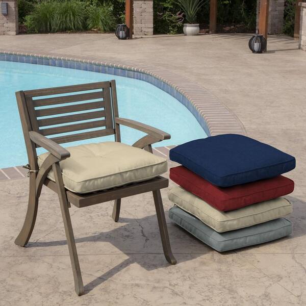 Arden Selections Plush Polyfill 20 x 20 in. Tan Leala Square Outdoor Seat Cushion