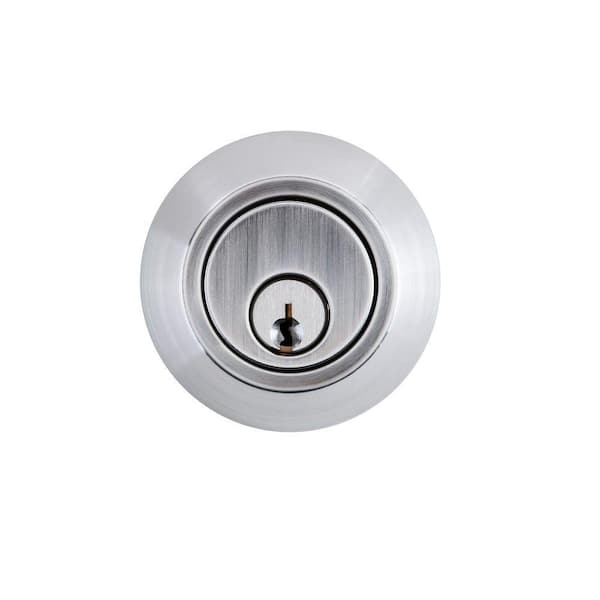 Commercial 2-3/4 in. Single Cylinder Satin Chrome Heavy-Duty Industrial Deadbolt Commercial 2-3/4 in. Single Cylinder Satin Chrome Heavy-Duty Industrial Deadbolt