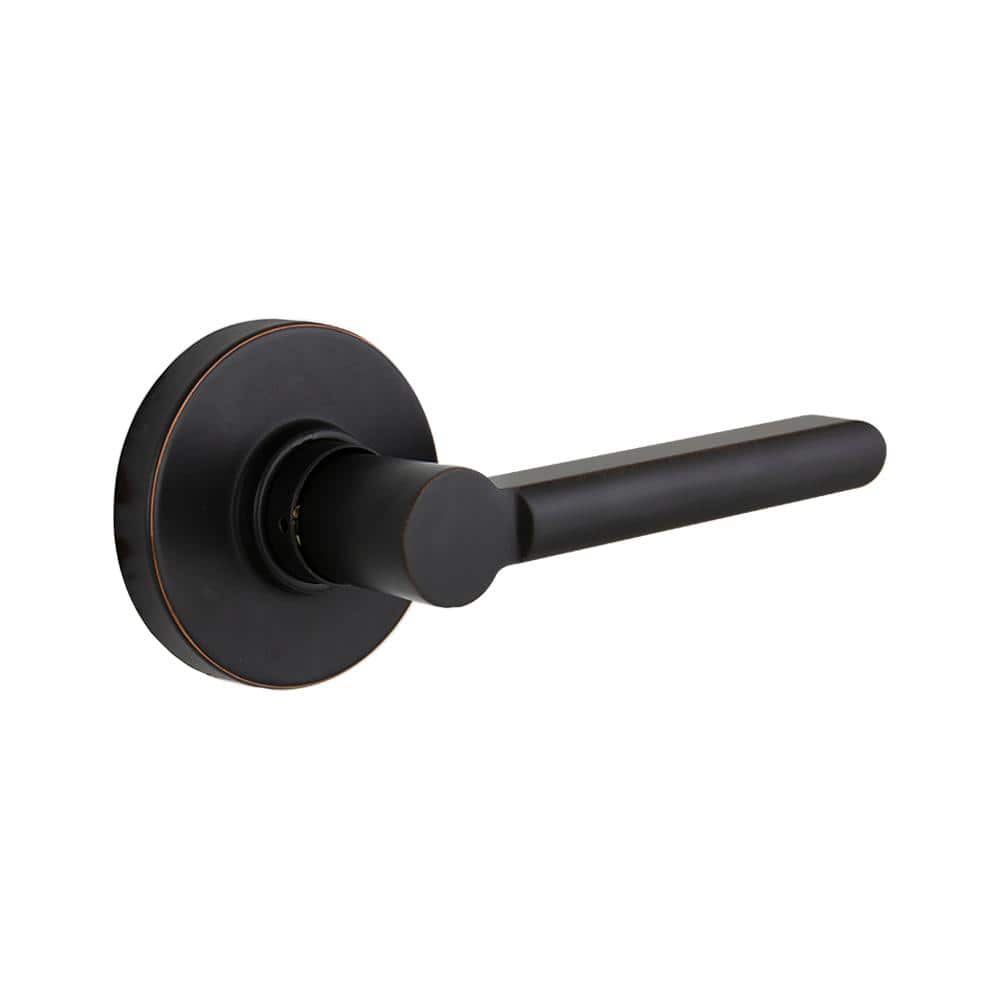 Tonebridge Aged Bronze Hall/Closet Door Lever with Round Rose