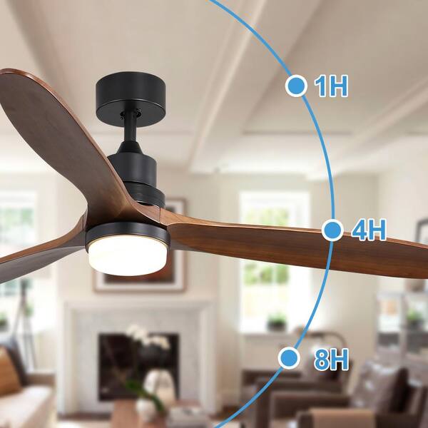 Keazile 60 in. Indoor Matte Black Ceiling Fan with Lights