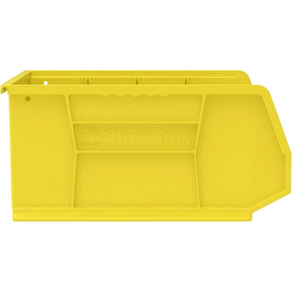 Set of 6 Heavy-Duty Yellow Stackable Storage Bins