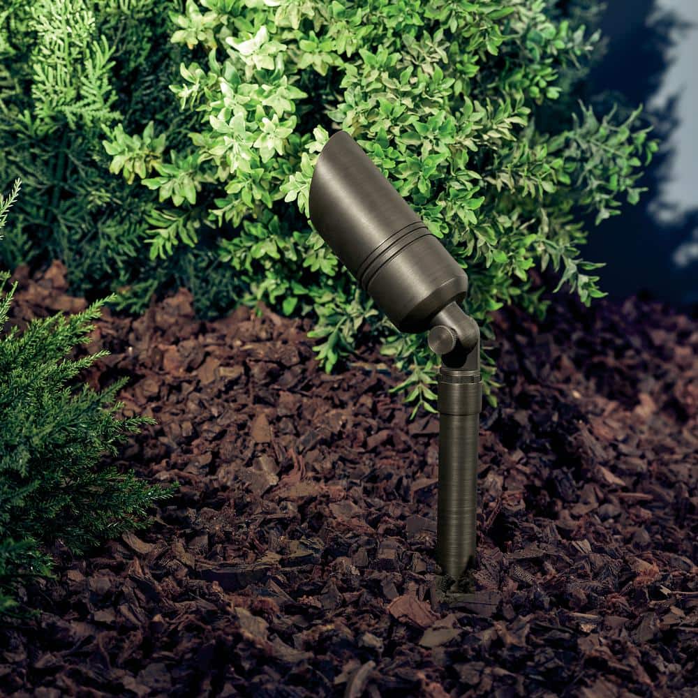 Sleek 12V Modern Brass Floor Accent Light in Centennial Brass
