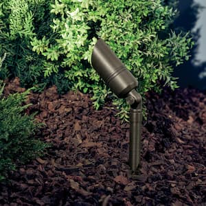 Low Voltage 5 in. Centennial Brass Hardwired Outdoor Weather Resistant Spotlight with No Bulbs Included