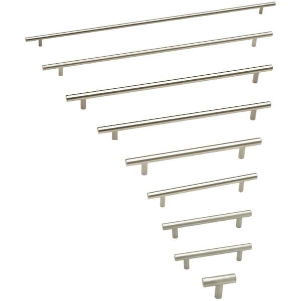 Liberty - Solid Bar 8-13/16 in. (224 mm) Modern Cabinet Drawer Bar Pull in Stainless Steel