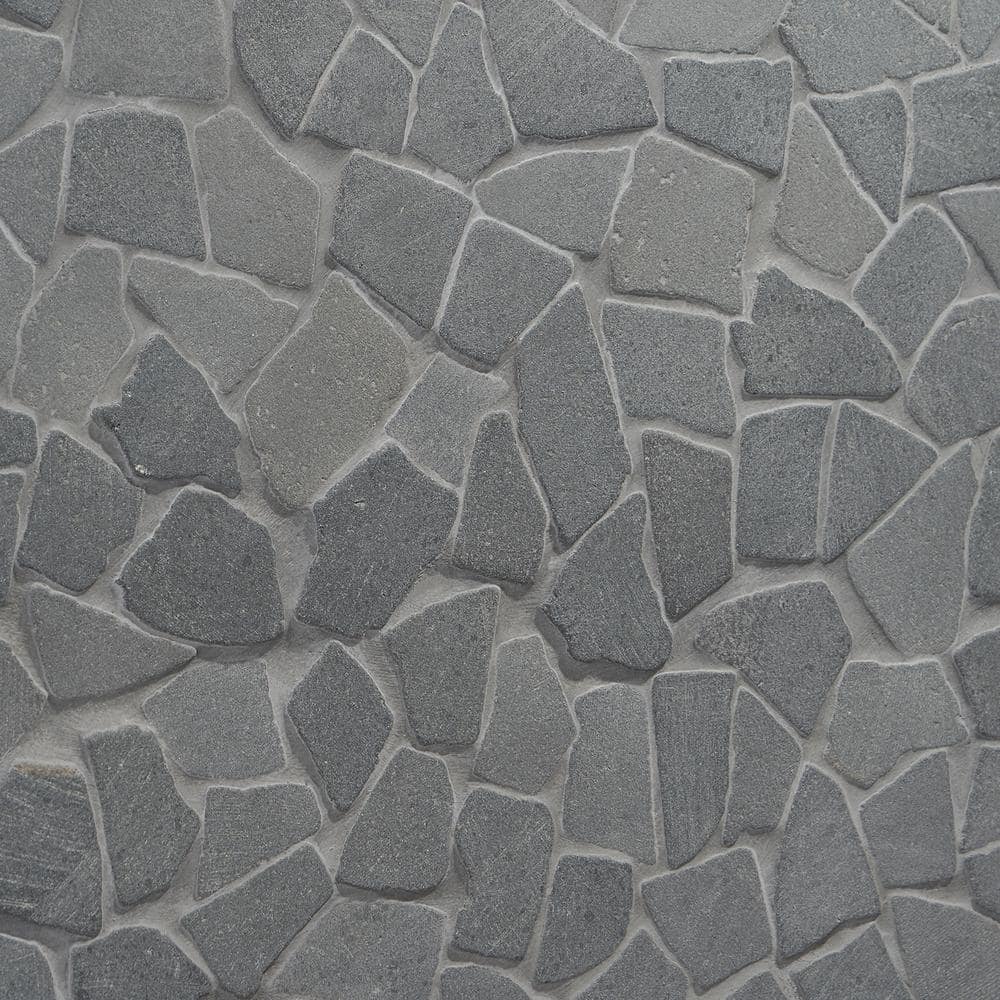 Countryside Black Lava 4 in. x 6 in. Tumbled Mosaic Floor and Wall Tile Sample -  Ivy Hill Tile, EXT3RD105025