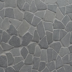 Ivy Hill Tile Countryside Black Lava Sliced Round 4 in. x 6 in. Mosaic ...