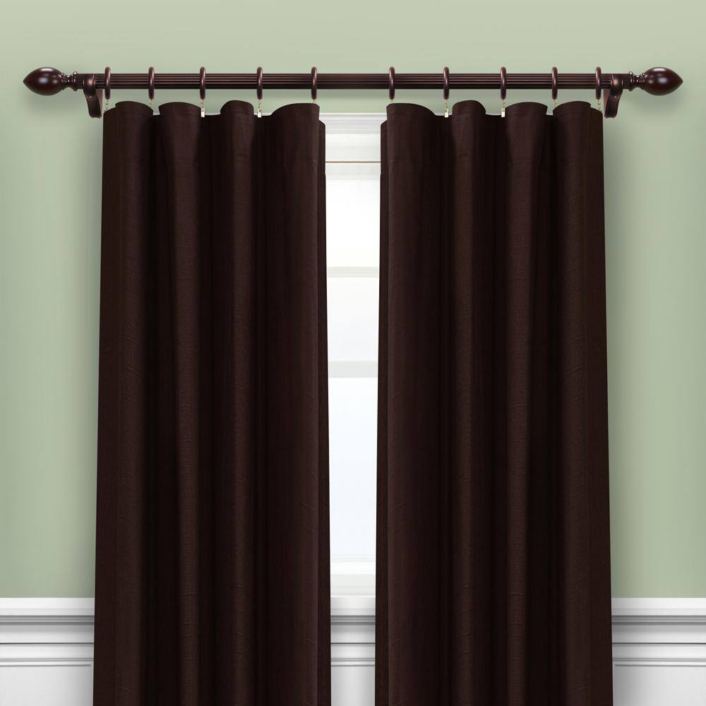 Lumi Antique Mahogany Wood Egg Curtain Rod Finials (2-Pack)