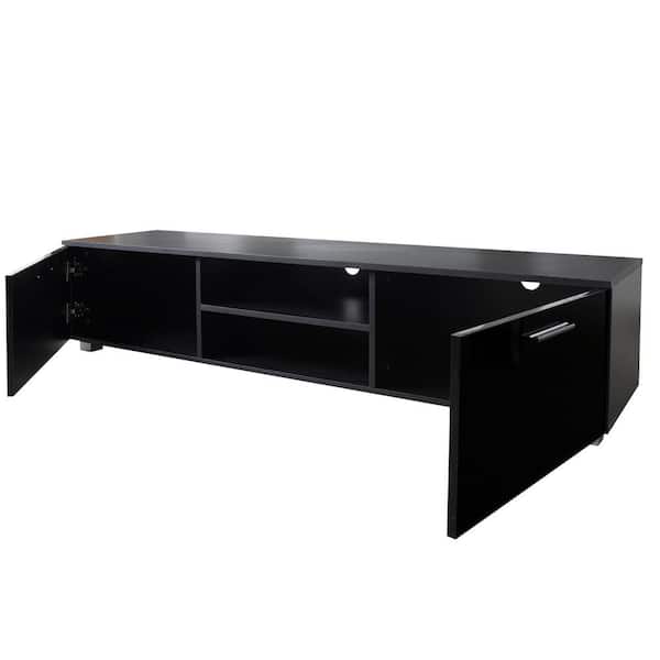 Unbranded 62.99 in. W x 15.75 in. D x 14.17 in. H Bathroom Black Linen Cabinet