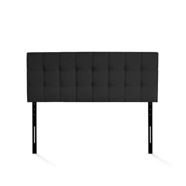 Furinno Roanne Black Full Button Tufted Headboard
