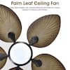 Kviflon 44 in. Black Retro Ceiling Fan with LED & Remote