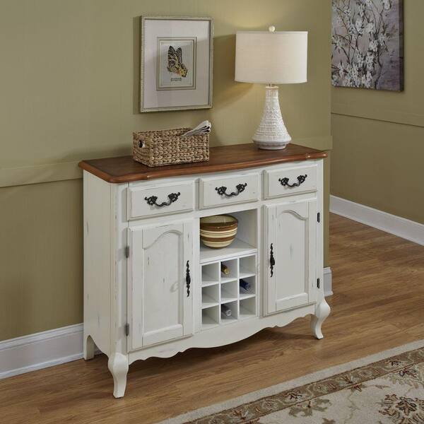 Home Styles Oak and Rubbed White Buffet