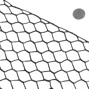 3 ft. x 150 ft. 19-Gauge Black Vinyl Coated Poultry Netting with 3/4 in. Mesh