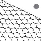 4 ft. x 150 ft. 19-Gauge Black Vinyl Coated Poultry Netting with 3/4 in. Mesh