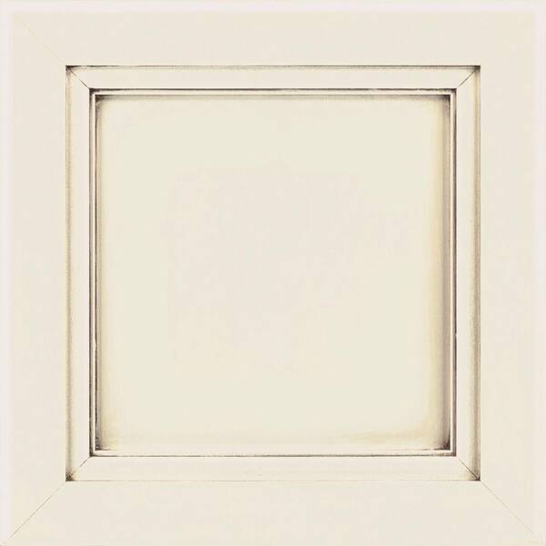Thomasville 14.5x14.5 in. Raleigh Cabinet Door Sample in Cotton with Amaretto Creme