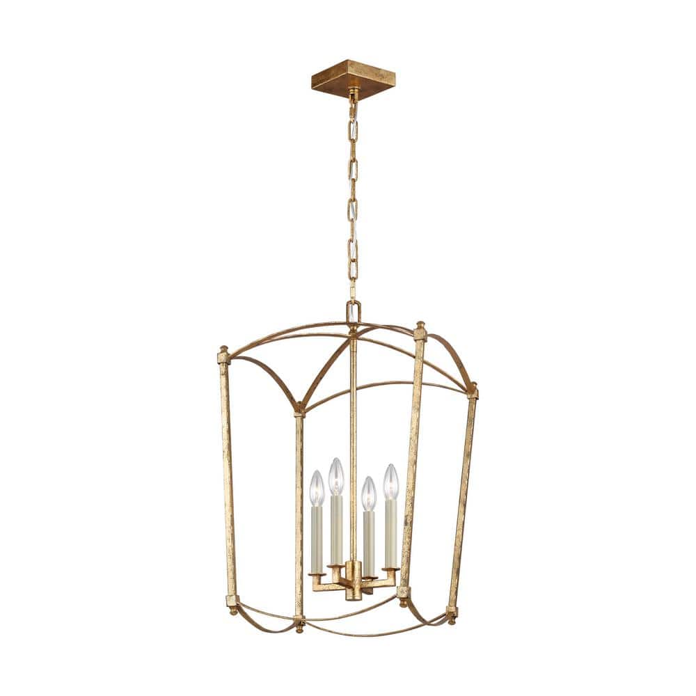 Antique Gild Mini 4-Light Candelabra Chandelier