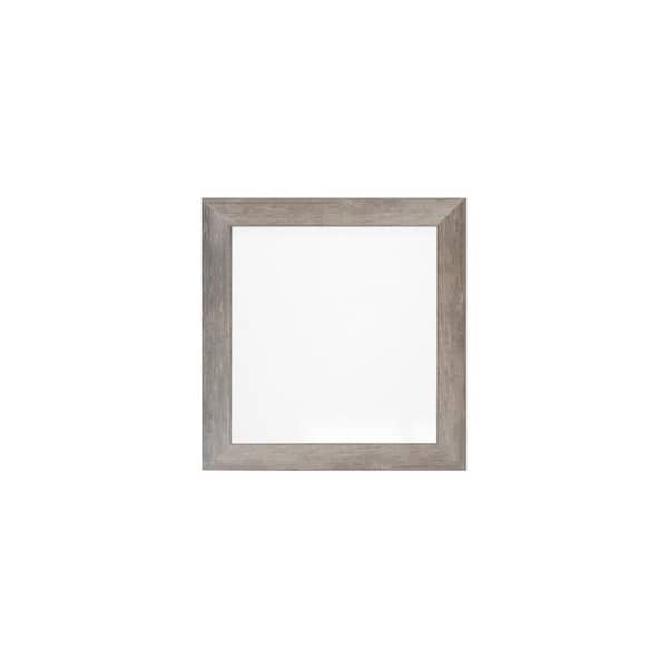 BrandtWorks 25.5 in. W x 27.5 in. H Rustic-Weathered Gray Barnwood Mirror