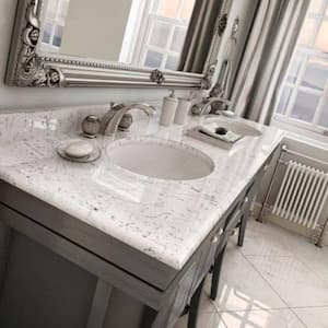 17-1/2 in. x 14-1/4 in. Oval Undermount Vitreous Glazed Ceramic Lavatory Vanity Bathroom Sink Pure White