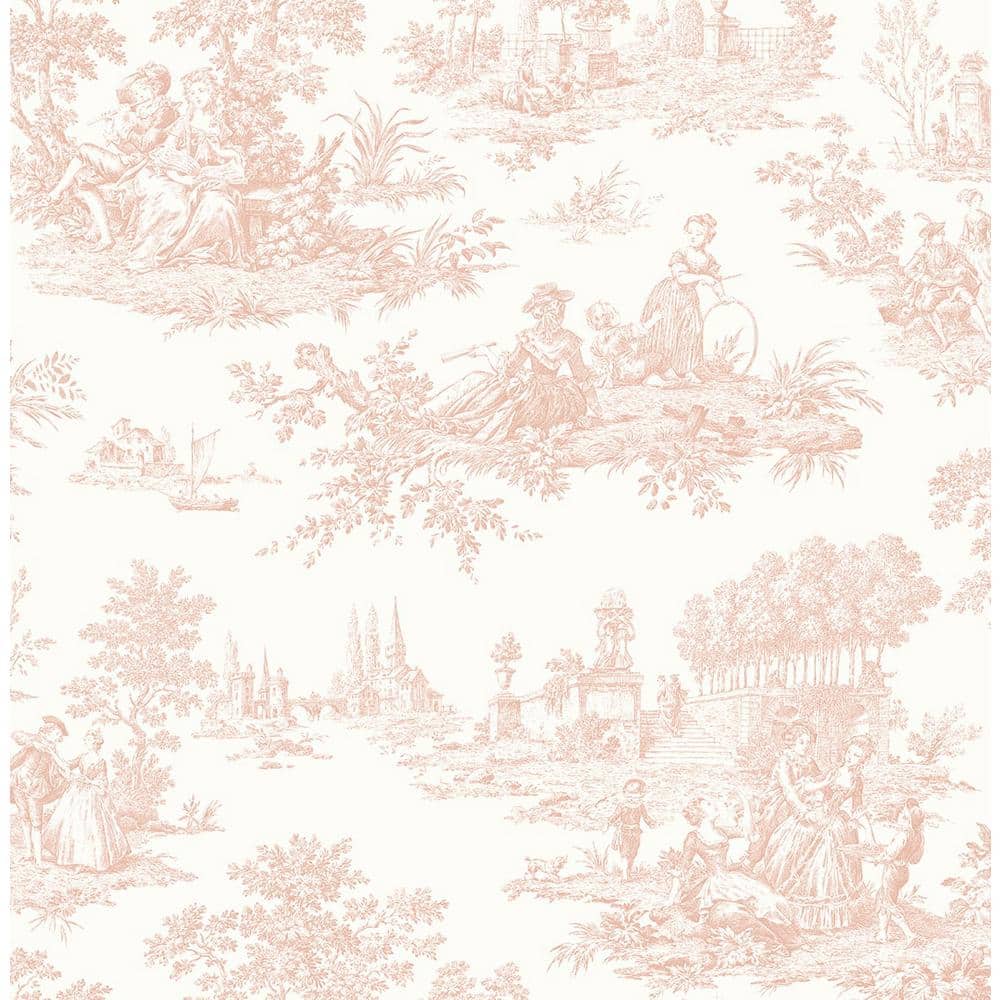 AStreet Prints Pink Helaine Coral Pagoda Wallpaper Sample 408126313SAM   The Home Depot