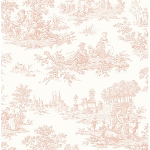 Blush Chateau Toile Vinyl Peel and Stick Wallpaper Rolll (Covers 30.75 sq. ft.)