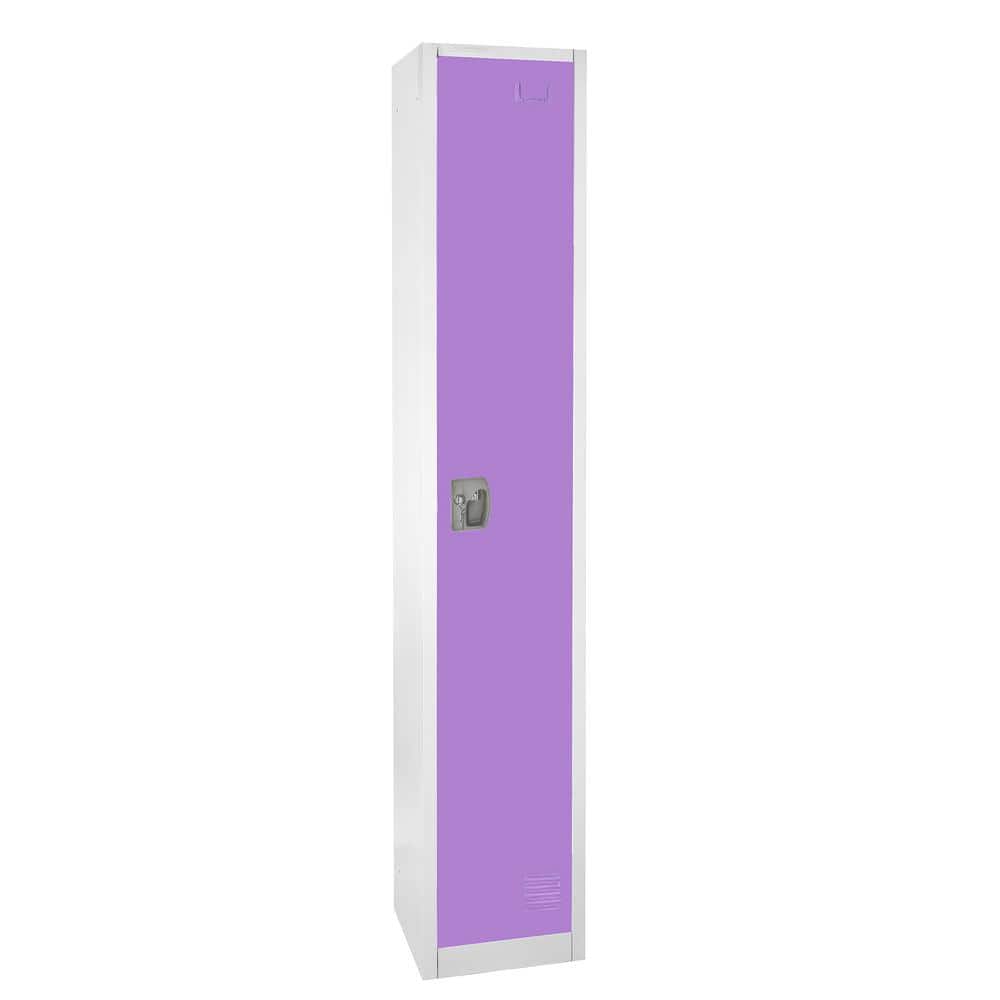 629-Series 72 in. H 1-Tier Steel Key Lock 2-Shelf Storage Locker Free Stand