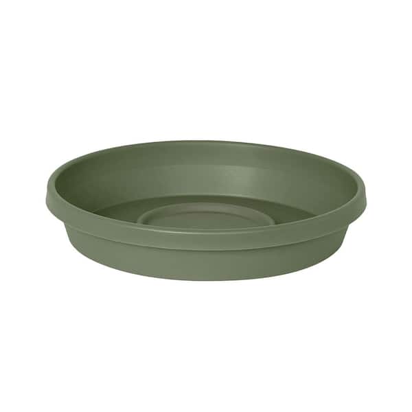 Bloem Terra 17 in. Living Green Plastic Planter Saucer Tray