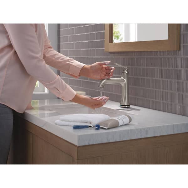Bonacci Touch2O Single Handle Single Hole Bathroom Sink Faucet in Lumicoat Stainless