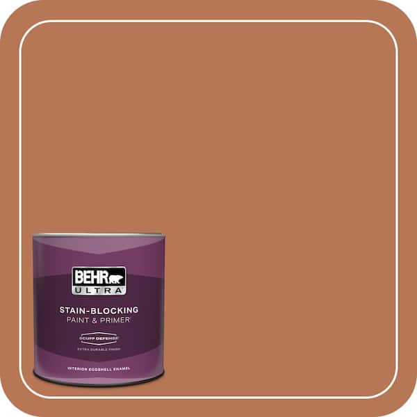 BEHR ULTRA 1 qt. Home Decorators Collection #HDC-AC-06 Campfire Blaze Extra Durable Eggshell Enamel Interior Paint & Primer