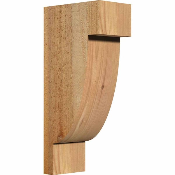 Ekena Millwork 6 in. x 10 in. x 22 in. Western Red Cedar Alpine Rough Sawn Corbel