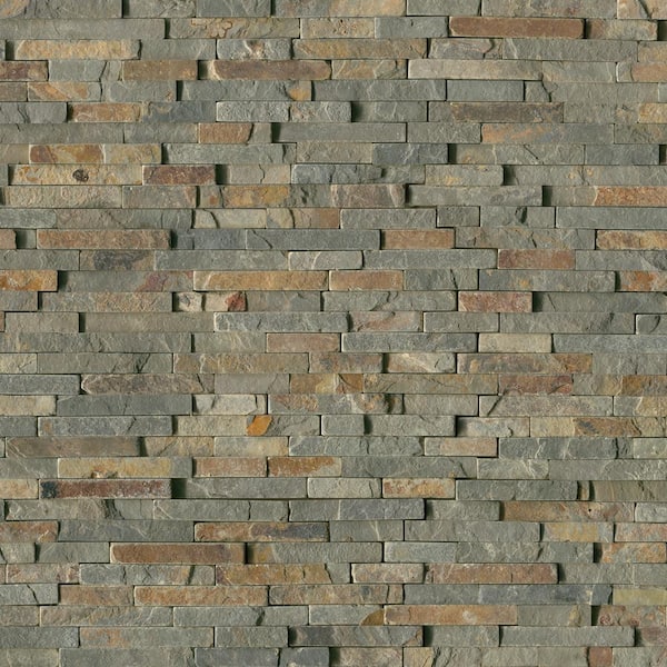 MSI Rustique Interlocking 8 in. x 18 in. x 10mm Textured Slate Mesh-Mounted Mosaic Wall Tile (10 sq. ft. / case) MSI Rustique Interlocking 8 in. x 18 in. x 10mm Textured Slate Mesh-Mounted Mosaic Wall Tile (10 sq. ft. / case)