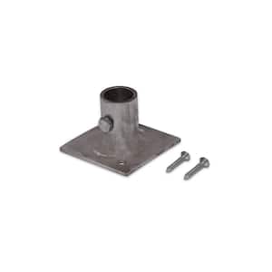 2.5 in. x 2.5 in. x 2 in., Silver Metal Steel, Square, Cupola Mount for Weathervanes and Finials